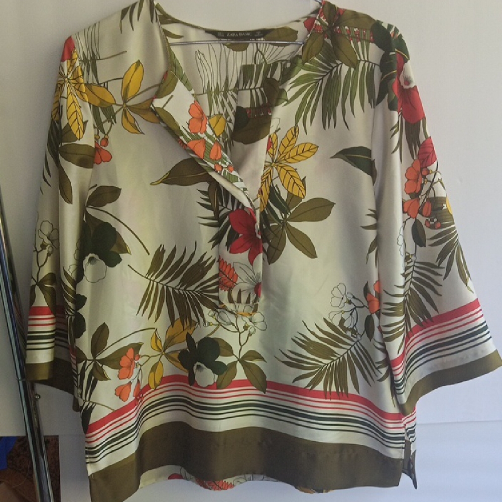 Zara Multicolor Floral Blouse